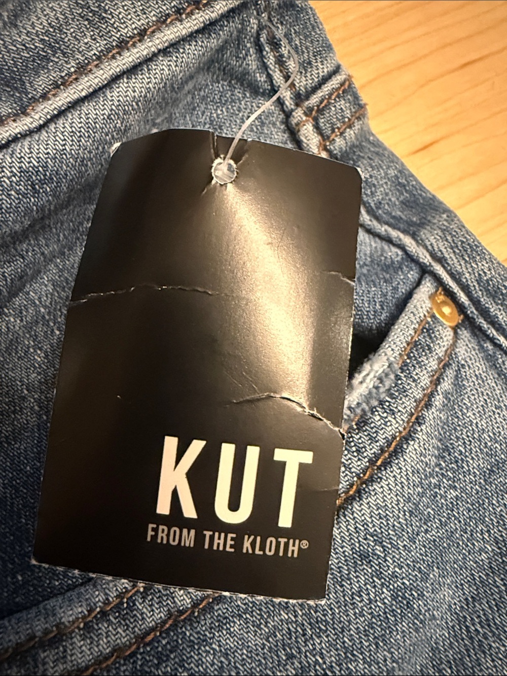 Kut from the Kloth High-Rise Blake Super Wide Leg Jeans in Blue Size 14 NWT - Picture 8 of 8